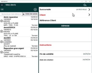 iMob Service V9 - La gestion des devis