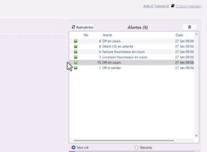 La gestion des alertes