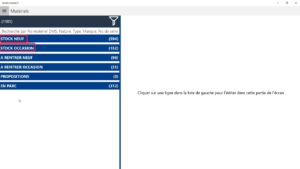 Rechercher un matériel sur iMob Contact